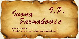 Ivona Parmaković vizit kartica